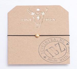 y Love Ibiza LOVELY BLACK - GOLD HEART