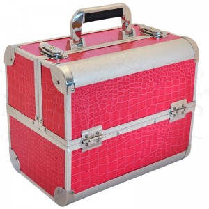 Nagelstylist Koffer Croco Hot Pink